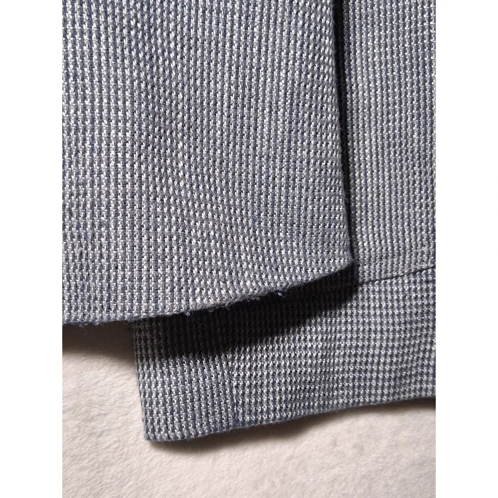 VTG Pendleton Western Sport Coat Blazer Mens 46 Grey Rayon Tweed Suede Shoulder